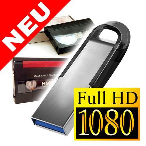 Hi8, Video8, Digital8, MiniDV Videokassetten digitalisieren in FULL HD auf USB-Stick