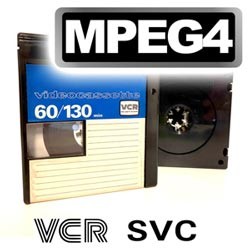Videokassette VCR/S-VCR im MPEG-Format